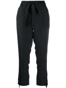 Ann Demeulemeester pantalon droit à design crop - Noir