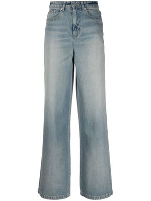 Kenzo jean ample à patch logo - Bleu