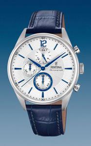 Horlogeband Festina F20286 / F20286-1 / F20286-3 / F20286-5 / F20286-U Leder Blauw 21mm