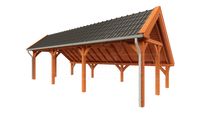 Trendhout Kapschuur De Hoeve XL 926x440 cm- Kapschuurdak- Onbehandeld lariks Douglas hout- Trendhout