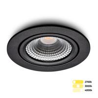 LED-inbouwspot Vivaro zwart tri-color