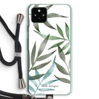 Tropical watercolor leaves: Pixel 5a 5G Transparant Hoesje met koord