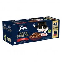 Felix Heerlijke Reepjes Farm Selectie met rund, kip, eend, kalkoen in saus natvoer kat (44x80 g) 2 dozen (88 x 80 g)