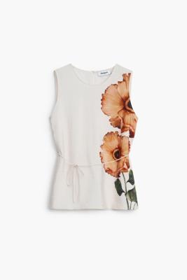 Bloemenblouse - WHITE - L
