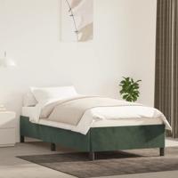 Bedframe zonder matras 100x200 cm fluweel donkergroen