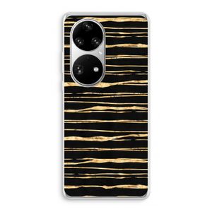 Gouden strepen: Huawei P50 Pro Transparant Hoesje