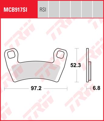 TRW Remblokken, en remschoenen voor de moto, MCB917SI Sinter offroad