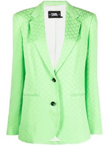 Karl Lagerfeld blazer à motif monogrammé en jacquard - Vert