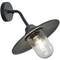 LED Tuinverlichting - Tuinlamp - Trion Brenionty - Wand - E27 Fitting - Mat Antraciet - Aluminium