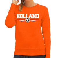 Holland landen / voetbal trui met wapen in de kleuren van de Nederlandse vlag oranje voor dames 2XL  -
