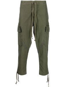 Greg Lauren pantalon fuselé à coupe courte - Vert