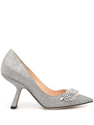 Nicholas Kirkwood mules Monstera 90 mm - Argent