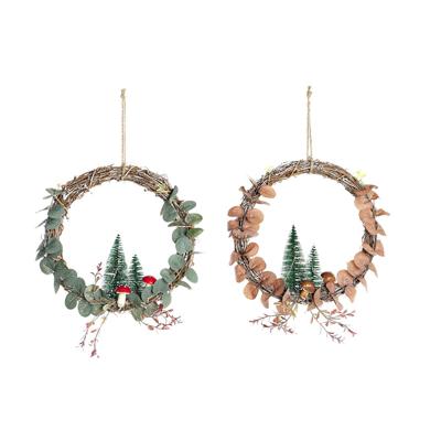 Kerstversiering DKD Home Decor LED Licht Boomstructuur (2 Stuks) (30 x 2 x 30 cm)