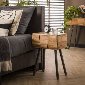 LifestyleFurn Nachtkastje Eryka Acaciahout - Massief acacia naturel