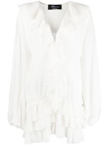 Blumarine blouse à bord volanté - Blanc