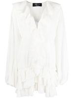 Blumarine blouse à volants - Blanc