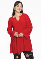 Yoek Tuniek wide bottom met ketting | Rood | Maat 38/40
