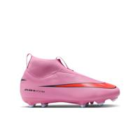 Nike Zoom Mercurial Superfly 10 Academy Gras / Kunstgras Voetbalschoenen (MG) Kids Roze Felrood Lichtblauw