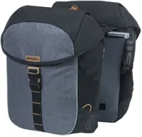 Dubbele fietstas Basil Miles Double Bag MIK 34 liter - zwart/grijs