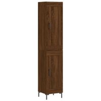 vidaXL Hoge kast 34,5x34x180 cm bewerkt hout bruin eikenkleur - thumbnail