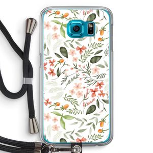 Sweet little flowers: Samsung Galaxy S6 Transparant Hoesje met koord