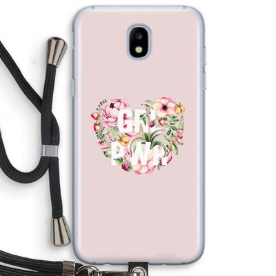 GRL PWR Flower: Samsung Galaxy J5 (2017) Transparant Hoesje met koord
