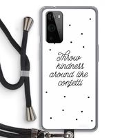 Confetti: OnePlus 9 Pro Transparant Hoesje met koord