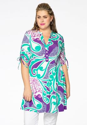 Yoek Tunic wide bottom | Paars | Maat 54/56