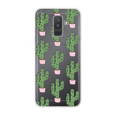 Cactus Lover: Samsung Galaxy A6 Plus (2018) Transparant Hoesje