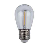 Showgear S14 E27 dimbare kuntstof led-lamp voor prikkabel 2W transparant