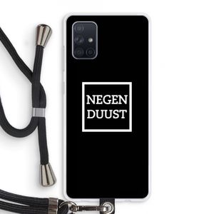 Negenduust black: Samsung Galaxy A71 Transparant Hoesje met koord