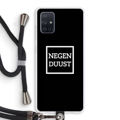 Negenduust black: Samsung Galaxy A71 Transparant Hoesje met koord