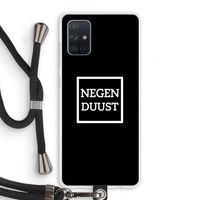 Negenduust black: Samsung Galaxy A71 Transparant Hoesje met koord Negenduust black: Samsung Galaxy A71 Transparant Hoesje met koord