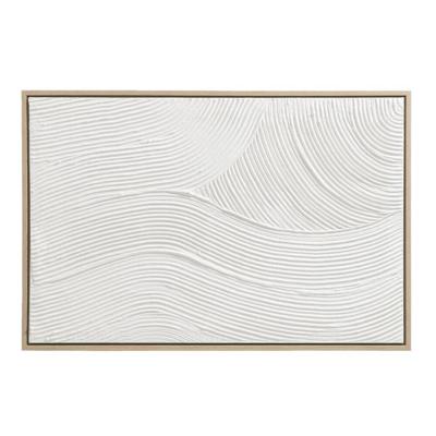 Leen Bakker - Schilderij 3D Art - /hout - 60x90 Cm - Canvas - Wit