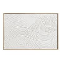 Leen Bakker - Schilderij 3D Art - /hout - 60x90 Cm - Canvas - Wit