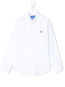 Fay Kids chemise à logo brodé - Blanc