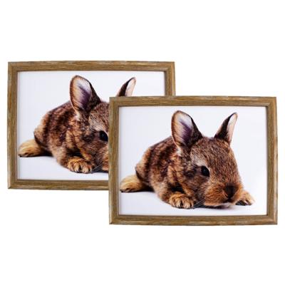 Mars & More Schoot kussen/laptoptray - 2x - konijn print - 43 x 33 cm - dienblad - voor op schoot