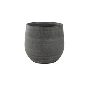 Steege Plantenpot/bloempot - keramiek - modern - grijs - D36 x H32 cm