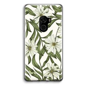 Wit bloemenpatroon: Xiaomi Mi Mix 2 Transparant Hoesje
