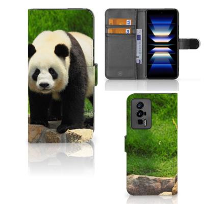 Xiaomi Poco F5 Pro | Telefoonhoesje | Met pasjeshouder | Panda