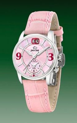 Horlogeband Jaguar J624-3 Leder Roze 17mm