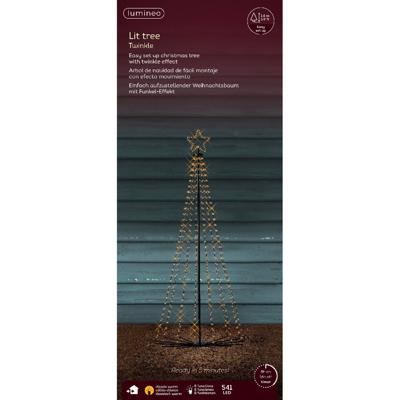 LED kerstboom met ster - verlichting - 541 leds - D80 x H180 cm - klassiek warm - buiten LED kerstboom met ster - verlichting - 541 leds - D80 x H180 cm - klassiek warm - buiten