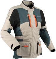 BERING Lady Siberia Jacket, Textiel motorjas dames, Beige-Grijs-Oranje