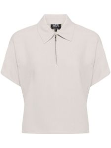 A.P.C. polo Roxy à col zippé - Gris