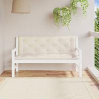 Tuinbankkussens 2 st 150x50x7 cm oxford stof crmewit