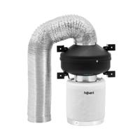 Afvoerluchtset - actief koolfilter / pijpventilator / afvoerslang - 382.2 m³/h - Ø 125 mm uitlaat