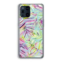Tropical Palms Blue: Oppo Find X3 Transparant Hoesje