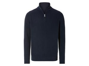 LIVERGY Gebreide heren trui (Marineblauw, XL)