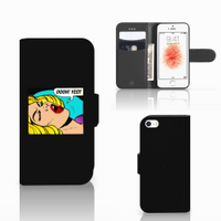 Apple iPhone 5 | 5s | SE Wallet Case met Pasjes Popart Oh Yes