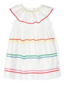 Stella McCartney Kids robe sans manches à bords contrastants - Blanc